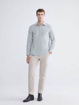 Regular Fit Uzun Kollu ?izgili Poplin Erkek G?mlek