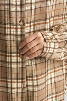 Рубашка в клетку Beige - Erist store фото 4
