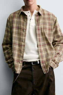 CHECK SHIRT WITH RIPPED EFFECTS - Zara фото 5