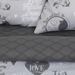 Постельное бельё Этель дуэт Love 143*215 см - 2 шт, 240*220 см, 70*70 см -2 шт, 100% хлопок, бязь 125 г  фото 4