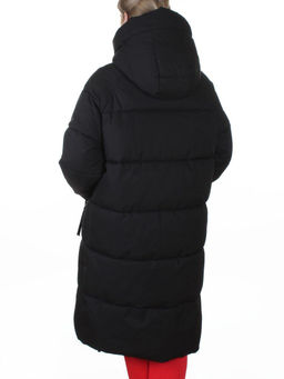 24-802 BLACK Пальто зимнее женское (200 гр. холлофайбер)