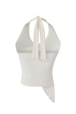 Trendyolmilla Siyah Duz Halter Yaka Kolsuz Orme Party Bluz TPRSS25BZ00048  фото 6