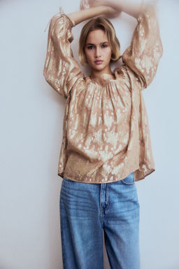 Blusa oversize en tejido jacquard - H&m фото 2