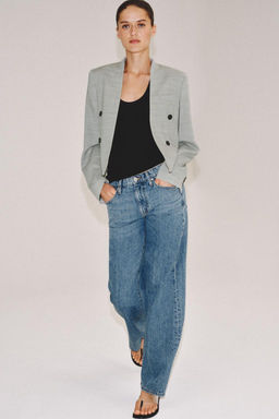 ZW COLLECTION LOW-RISE WIDE-LEG JEANS - Zara фото 7