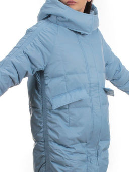 3064 BLUE Пуховик зимний женский (80% пух, 20% перо)