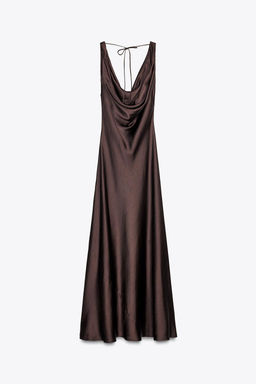 ZW COLLECTION LONG SATIN DRESS - Zara фото 24