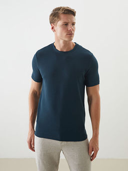 Bisiklet Yaka K?sa Kollu Erkek Dokulu Ti??rt