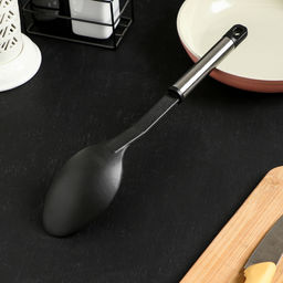 Ложка гарнирная Доляна Антрацитовый блеск, 29,5 см  фото 2