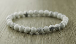 Кахолонг белый 6мм, браслет Классика длина 17см - Agat77 фото 3