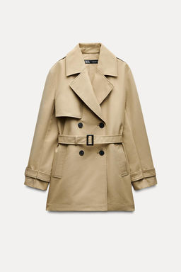 DOUBLE-BREASTED TRENCH COAT WITH BELT - Zara фото 2