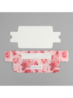 Цена за 5 шт. Коробка для макарун, кондитерская упаковка «Love you», розовые розы, 18 х 5.5 х 5.5 см
