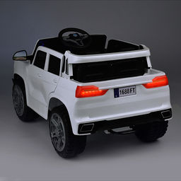 Электромобиль "Городской гигант" на аккумуляторе, с р/у управлением, в коробке (белый)