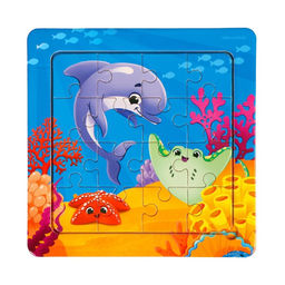 Пазлы «Морской мир», 16 элементов, 14×14 см