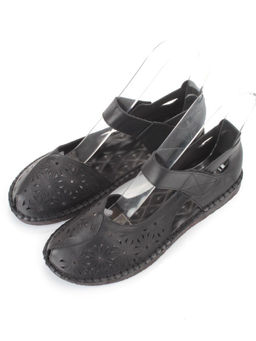 08-5007-1 BLACK Босоножки женские (натуральная кожа)