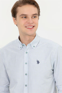 U. S. Polo Assn Мужская белая рубашка в клетку - U.s. polo assn фото 8