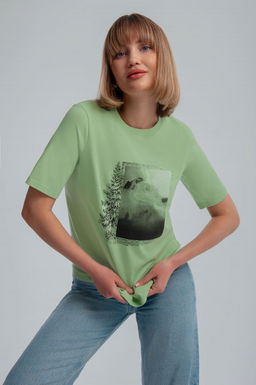 Арт. 31106 Футболка женская 44-52 (5 шт) Цвет:салатовый - Калинка фото 9