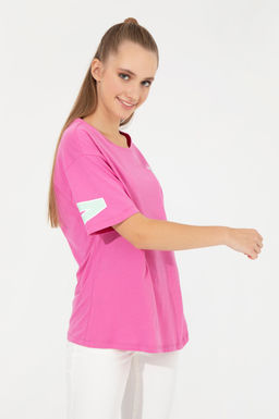 Kad_n Pembe Bisiklet Yaka Ti__rt