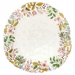 Жасминовый вальс Тарелка мелкая фарфоровая 254х250х25мм, бортовая деколь, ассиметричная форма, в коробке (Китай) - Домашняя мода фото 3