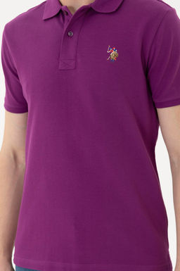 Мужская фиолетовая базовая футболка - U.s. polo assn фото 13