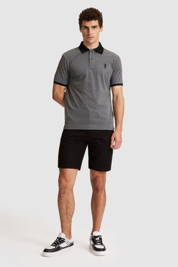Erkek Antrasit Melanj Regular Fit Polo Yaka Basic TiЕГrt - U.s. polo assn фото 4
