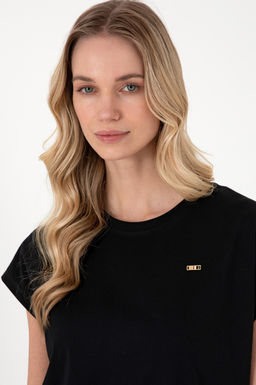 Kad_n Siyah Bisiklet Yaka Ti__rt Sepette S_rpriz _ndirim - U.s. polo assn фото 2
