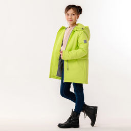 RODOS Куртка для девочки мембрана демисезон М-274 Лайм
