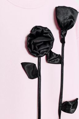 CONTRAST FLOWER SWEATSHIRT - Zara фото 3