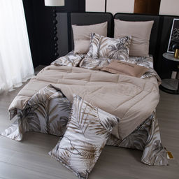 Комплект постельного белья на резинке Сатин Velouria Luxe с Одеялом VLR014 180*200*25;160*200*25;140*200*25 Евро 4 Наволочки