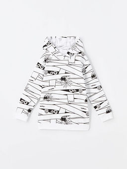 Bask?l? Erkek ?ocuk Hoodie