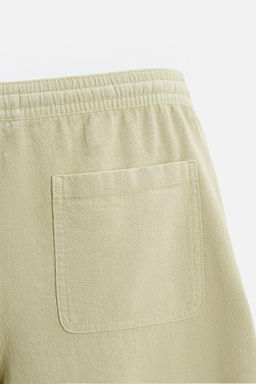 EMBROIDERED TEXTURED BERMUDA SHORTS - Zara фото 9