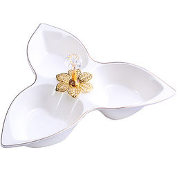 60043 Менажница фарф 3 секц 27х24х4,5 LR (х12)