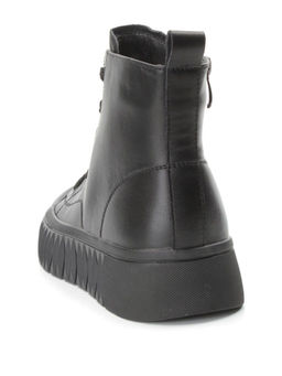 04-YSN2285-1 BLACK Ботинки женские зимние (натуральная и искусственная кожа, шерсть)