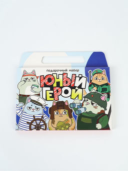 Подарочный набор, ежедневник А5, магнитные закладки, ручка «Юный герой»