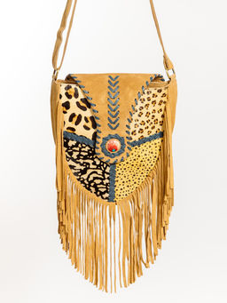 Сумка замшевая с бахромой через плечо №1127/2