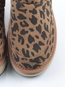04-PAJW01-5Z BROWN/LEOPARD Ботинки зимние женские (натуральная замша, 100% шерсть, натуральный мех)