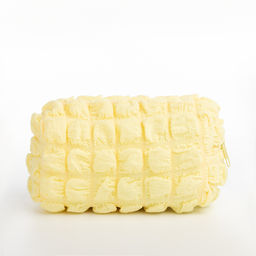 Косметичка на молнии женская, с подкладом, маленькая, жёлтая - Simaland фото 2