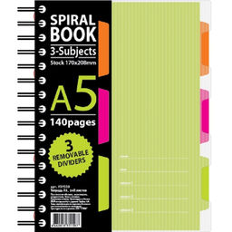 Бизнес-тетрадь 140л,кл,А5,SPIRAL BOOK Салатовый,евросп,обл.пл,раздел.84108