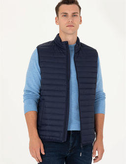Lacivert Slim Fit Yelek