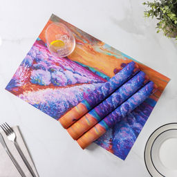 Салфетки сервировочные на стол Доляна «Пейзаж», 4 шт., 45×30 см