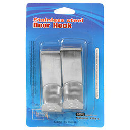Крючок на дверь Волна, набор 2шт, 2,5х8,5х2см, нерж, в блистере (Китай) - Домашняя мода фото 3