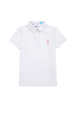 Белая футболка для девочек Basic - U.s. polo assn фото 7