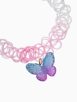 Цена за 2 шт. Бусы детские "Выбражулька" бабочки, чокер, цветные в золоте