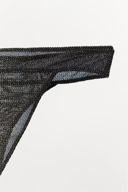 METALLIC THREAD NET BRIEFS - Zara фото 7