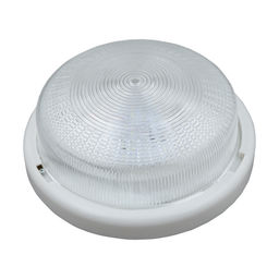 ULO-K05A 6W/6000K/R24 IP44 WHITE/GLASS Светильник светодиодный накладной. Дневной белый свет (6000K). 600Лм. Диаметр 240мм. Корпус белый. ТМ Uniel.