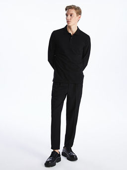 Polo Yaka Uzun Kollu Pike Erkek Ti??rt