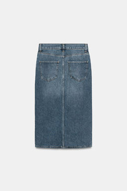 ZW COLLECTION DENIM SKIRT WITH SLIT - Zara фото 8