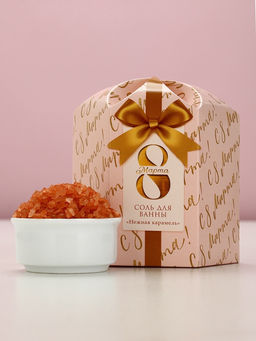 Соль для ванны С 8 Марта!, 300 г, аромат нежной карамели, Чистое счастье  фото 2