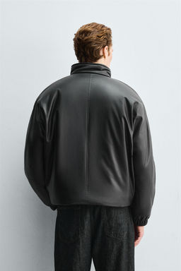 FAUX LEATHER QUILTED JACKET - Zara фото 4