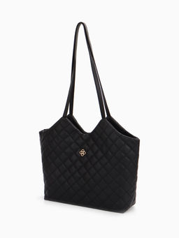 Сумка - шоппер женская на магните, 30×9×29 см, чёрная