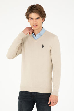 Мужской базовый свитер из каменного меланжа - U.s. polo assn фото 3